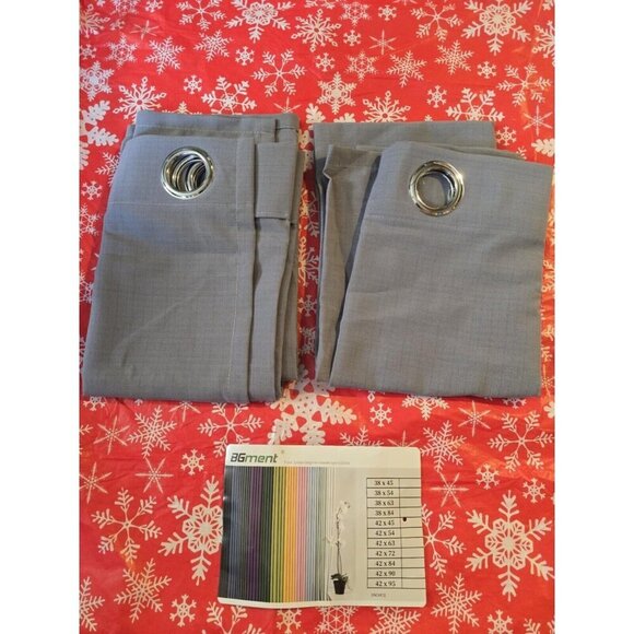 New Gray Country Boho Curtains 2 Panels 42 X 45 - Picture 1 of 3